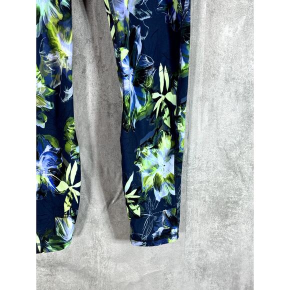 X BY GOTTEX Women's Blue Dark Floral Rachel Pull-On Ankle Leggings SZ S - Picture 8 of 11